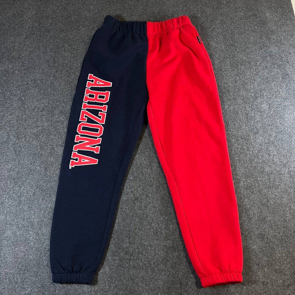 Hype and Vice Arizona Wildcats Split Colorblock Sweatpants Navy Red Mens Small